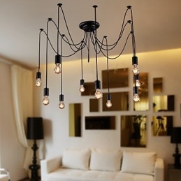 Ljuskrona Vintage Design-Lampor Ingår Living 10 Lights Pendel Light