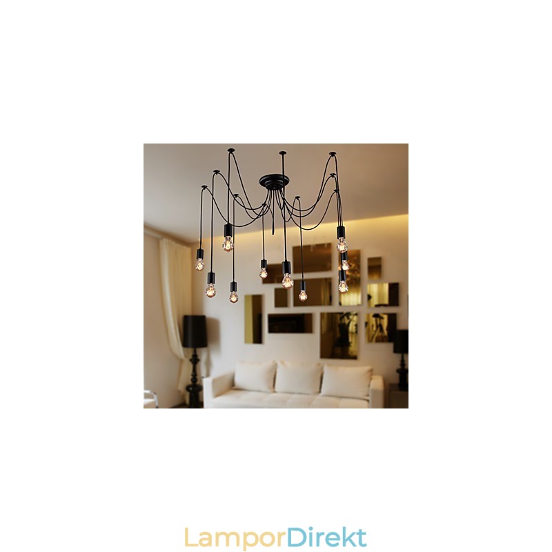 Ljuskrona Vintage Design-Lampor Ingår Living 10 Lights Pendel Light