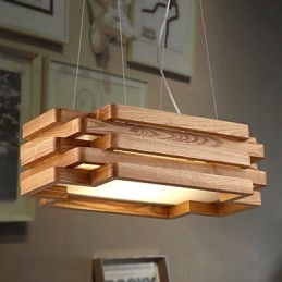 Modern Och Modern Country Mini-Stil Trä Bambu Taklampa