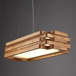 Modern Och Modern Country Mini-Stil Trä Bambu Taklampa
