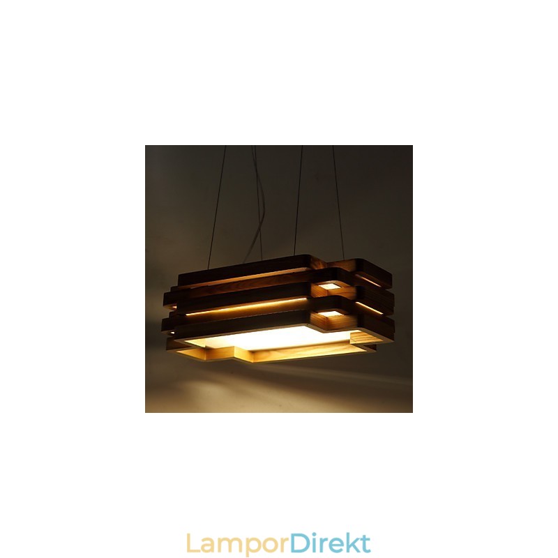 Modern Och Modern Country Mini-Stil Trä Bambu Taklampa