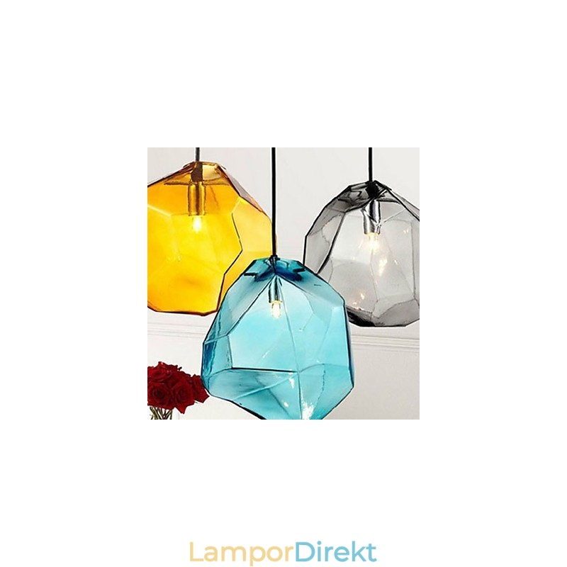 Creative Ice Crystal Glass Diamond Pendel Chromatic Droplight Lamp Light