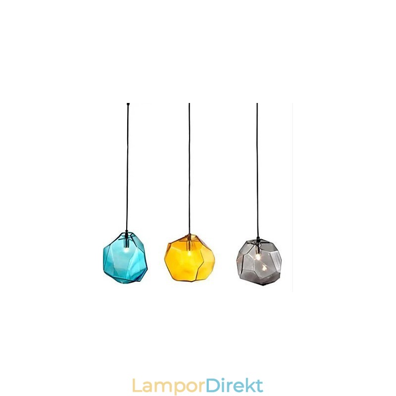 Creative Ice Crystal Glass Diamond Pendel Chromatic Droplight Lamp Light