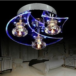 Ljuskrona Modern Crystal Living 3 Lights