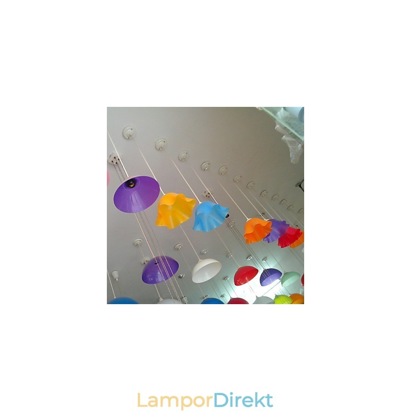 Single Head Acryl Line Transparent Chimney Droplight Supermarket Lampa