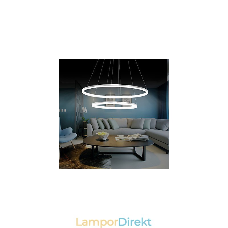 Modern Design Taklampa 4 Högkvalitativ Akryl Dubbelring Passform