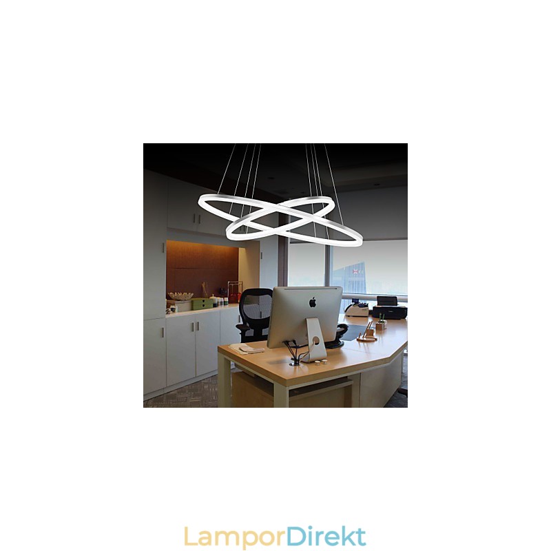 Modern Design Taklampa 4 Högkvalitativ Akryl Dubbelring Passform