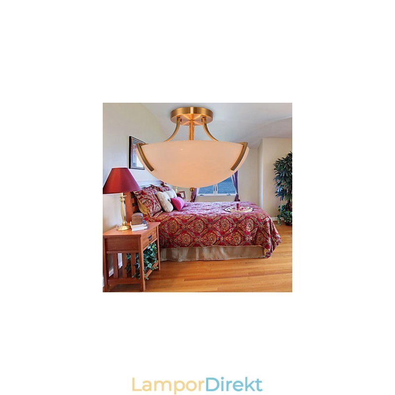 Rustik Lodge Vintage Mini Stil Målning Metall Taklampa