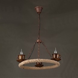 Vintage Lantmålning Metall Taklampa Garage
