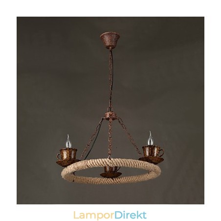 Vintage Lantmålning Metall Taklampa Garage