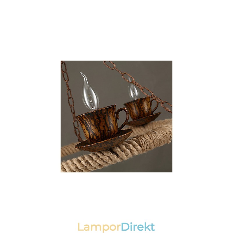 Vintage Lantmålning Metall Taklampa Garage