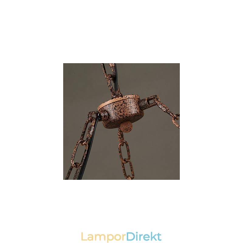 Vintage Lantmålning Metall Taklampa Garage