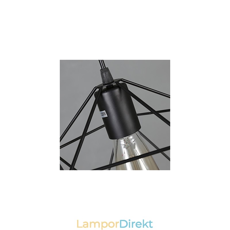 Geometrisk Linje Diamond Smidesjärn Ljuskrona Pendel Light Modern Contemporary