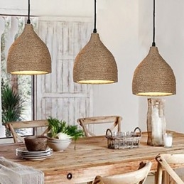 Country Lofts Återställer Gamla Sätt Hamparep Enkelt Huvud Liten Droplight Lampa