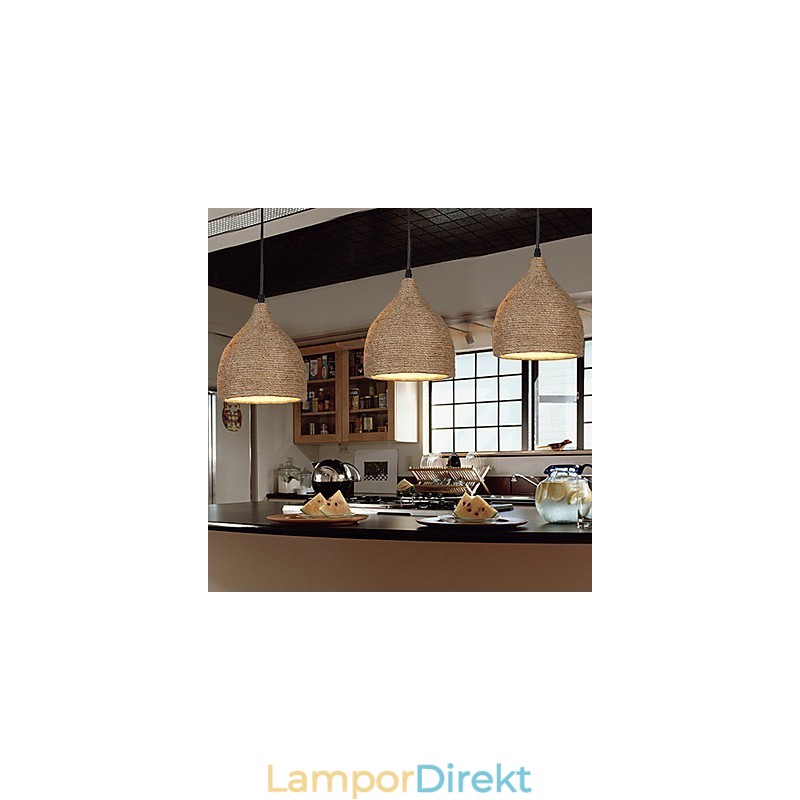 Country Lofts Återställer Gamla Sätt Hamparep Enkelt Huvud Liten Droplight Lampa