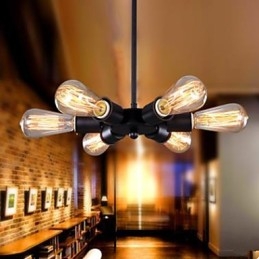 American Country Industrial Wind Six Head Pariserhjul Droplight