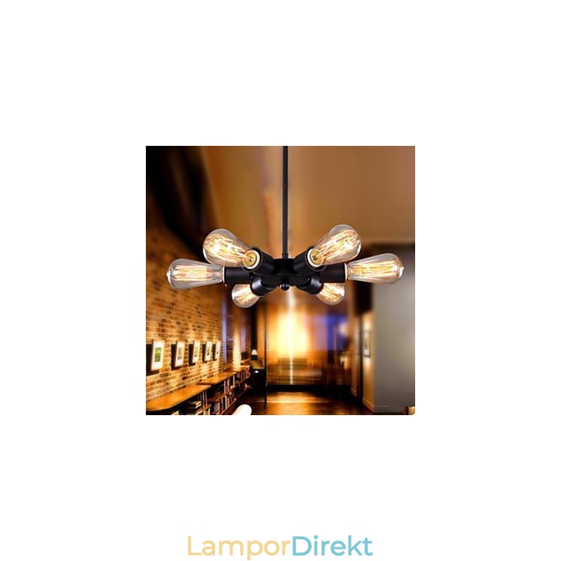 American Country Industrial Wind Six Head Pariserhjul Droplight