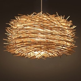 Europeisk Och Amerikansk Denss Rattan Weaving Chandelier