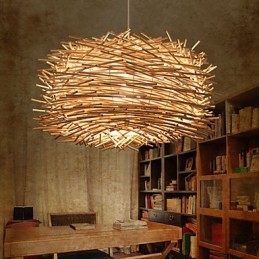 Europeisk Och Amerikansk Denss Rattan Weaving Chandelier