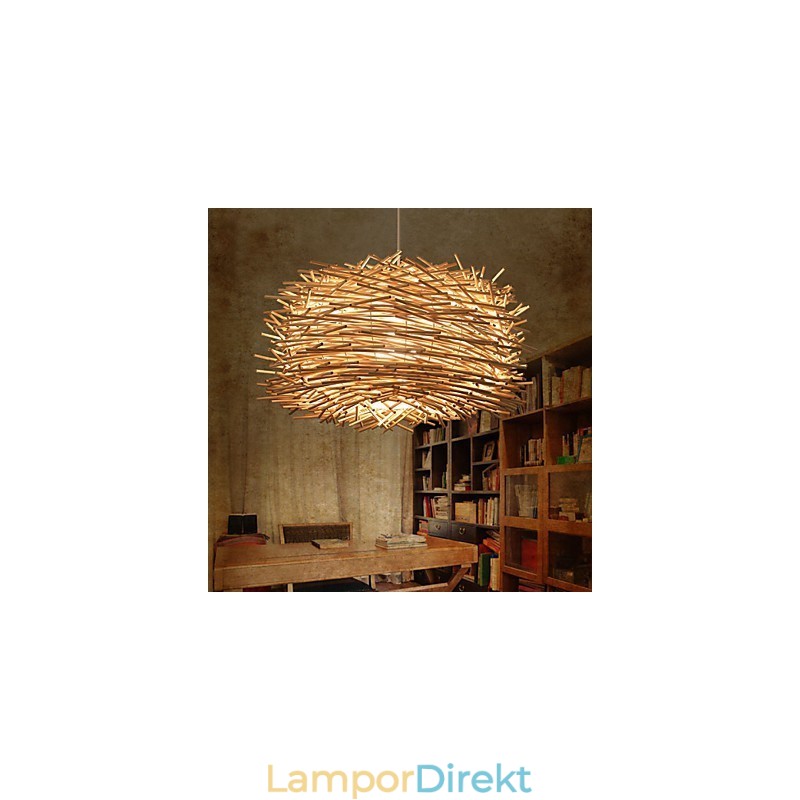 Europeisk Och Amerikansk Denss Rattan Weaving Chandelier