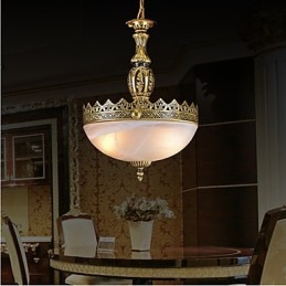 Traditionell Klassisk Vintage Retro Brons Metall Taklampa