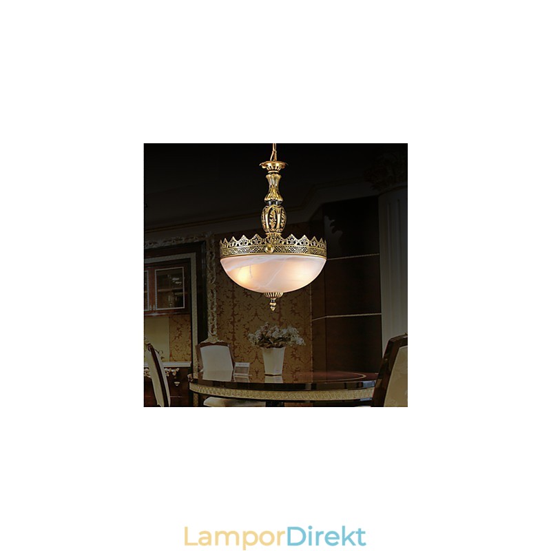 Traditionell Klassisk Vintage Retro Brons Metall Taklampa