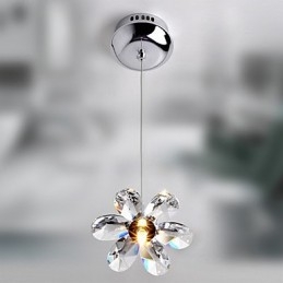 Modern Och Modern Kristall Mini Stil Elektropläterad Pendellampa