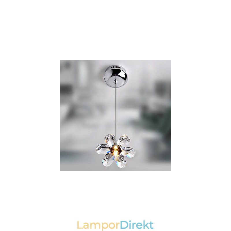 Modern Och Modern Kristall Mini Stil Elektropläterad Pendellampa