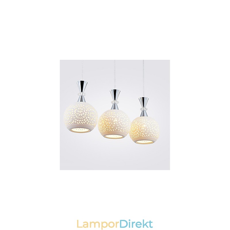 3 Heads Pendel Light Modern Contemporary Metal