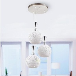 3 Heads Pendel Light Modern Contemporary Metal