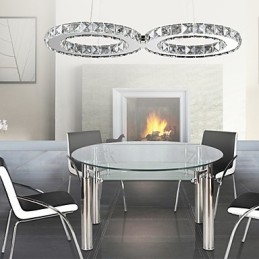 Modern Och Modern Kristallkrom Metall Taklampa