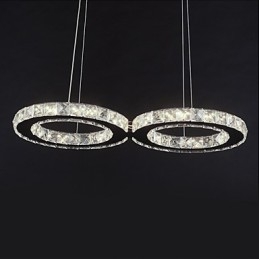 Modern Och Modern Kristallkrom Metall Taklampa