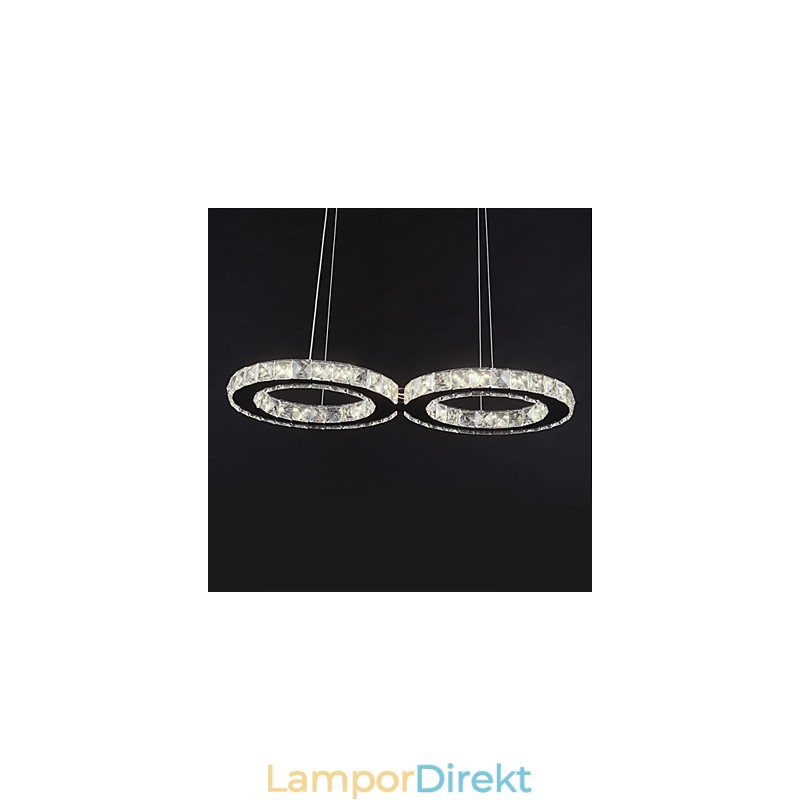 Modern Och Modern Kristallkrom Metall Taklampa