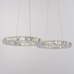 Modern Och Modern Kristallkrom Metall Taklampa