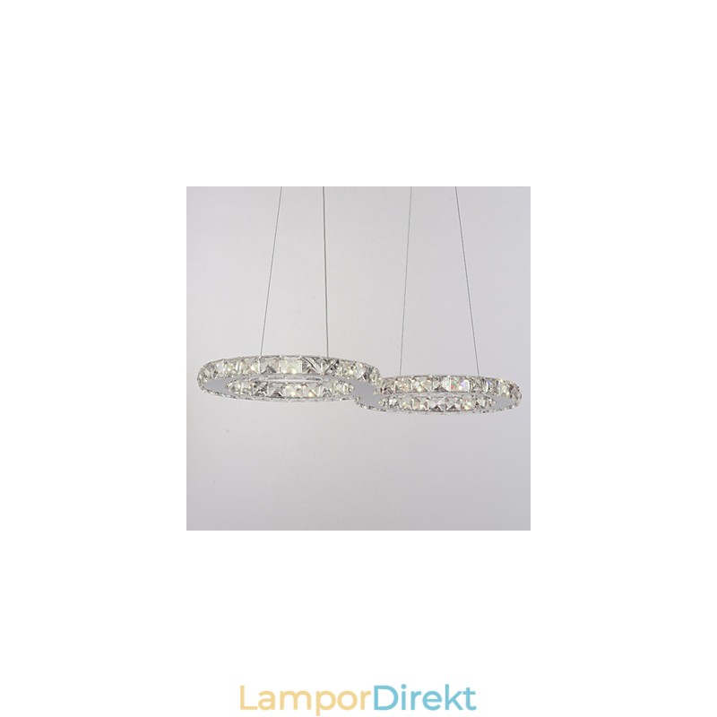 Modern Och Modern Kristallkrom Metall Taklampa