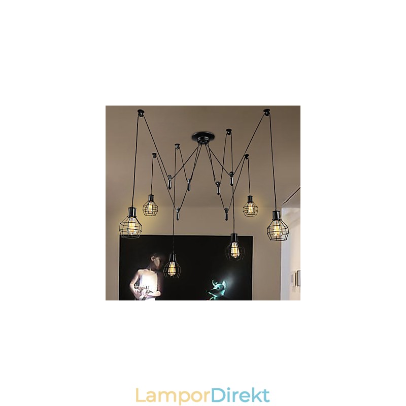 6 Lampor Country Designers Metall Taklampa