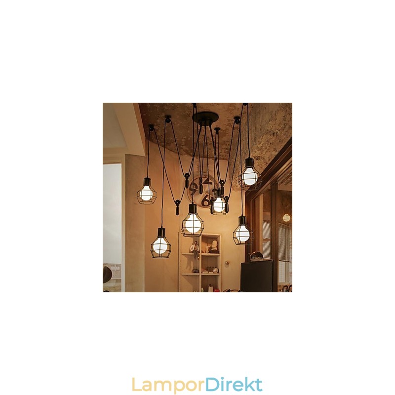 6 Lampor Country Designers Metall Taklampa