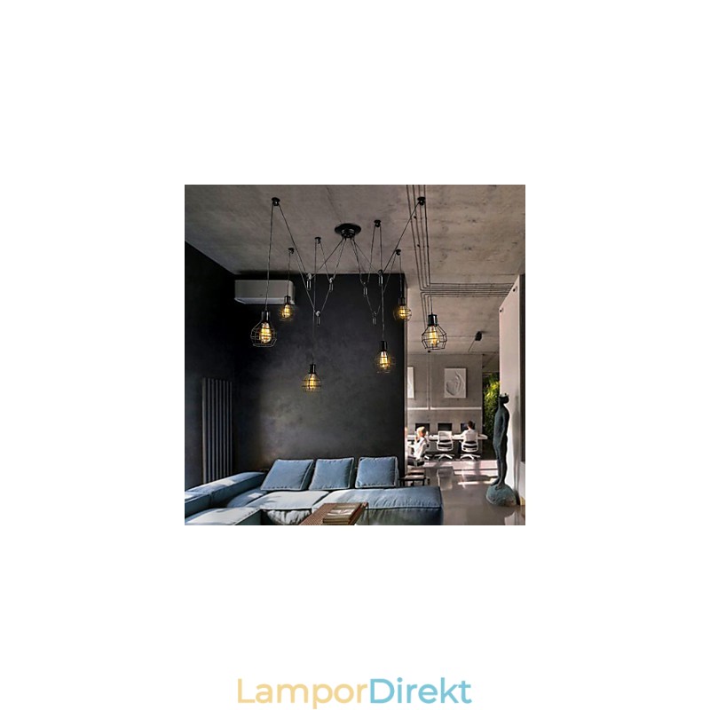 6 Lampor Country Designers Metall Taklampa