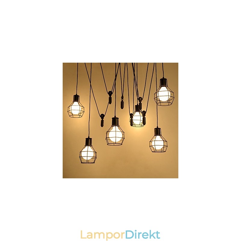 6 Lampor Country Designers Metall Taklampa