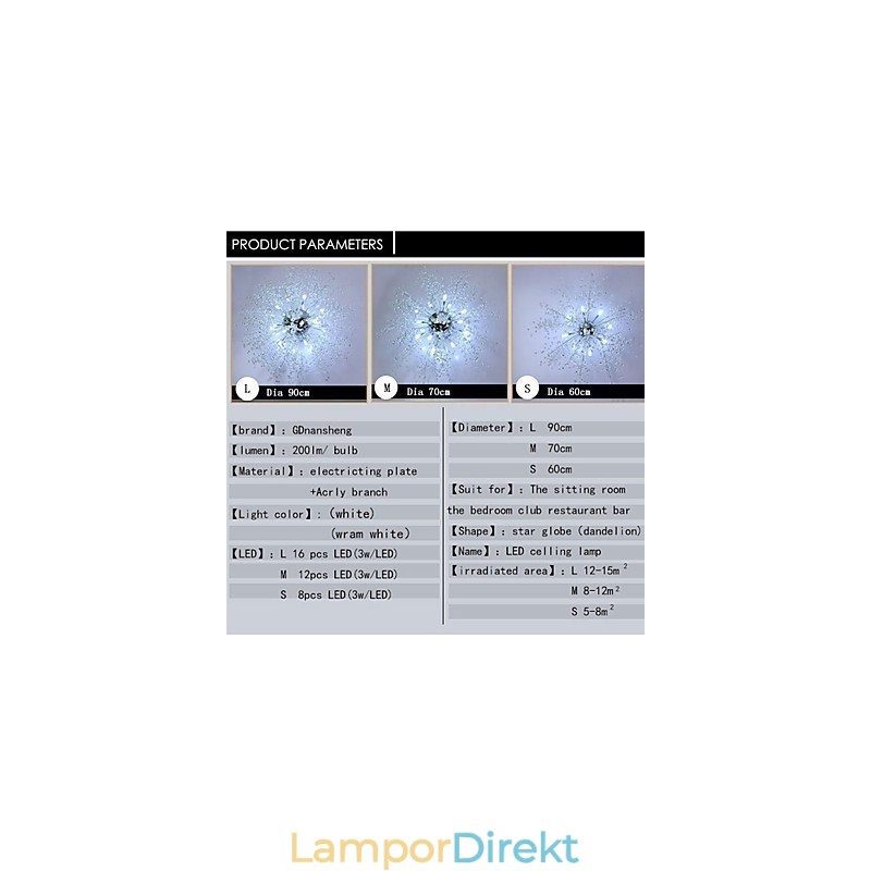 G4 Pendellampa Med Miterad Kristall I Rostfritt Stål Dia 90Cm