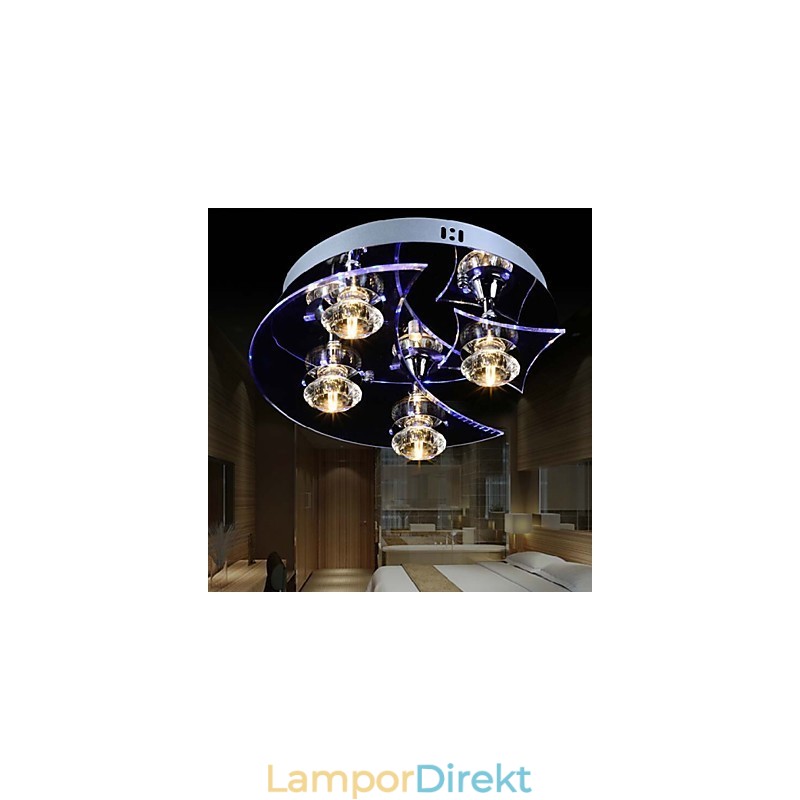 Ljuskrona Modern Crystal Living 4 Lampor