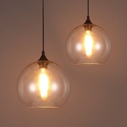 American Creative Nordic Contracted Rural Glas Ball Single Head Droplight Lanp