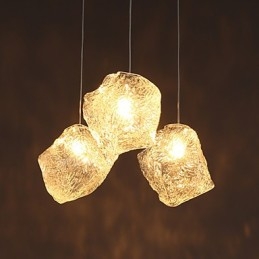 Samtida Och Kontrakterad Konstglas Oregelbundna Måltider Ljuskrona Iskristall Ljuskrona