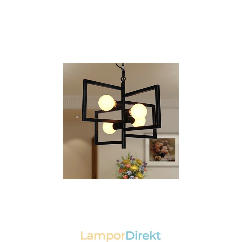 Vintage Lantmålning Metall Taklampa Garage