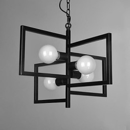 Vintage Lantmålning Metall Taklampa Garage