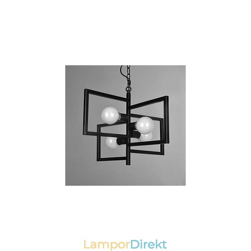 Vintage Lantmålning Metall Taklampa Garage