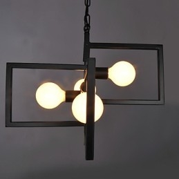 Vintage Lantmålning Metall Taklampa Garage