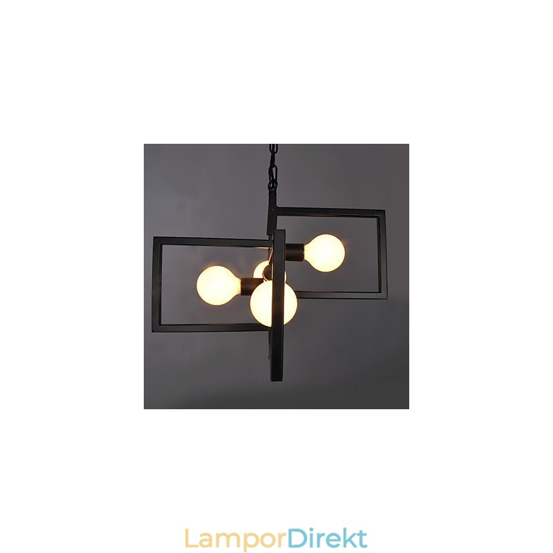 Vintage Lantmålning Metall Taklampa Garage