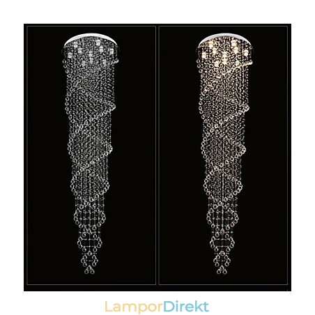 Takljuskrona Ljus Pendelljus Lampa Belysningsarmaturer Med K9 Crystal Double Spiral Takljuskrona Ljus Pendelljus Lampa Belysningsarmaturer Med K9 Crystal Double Spiral