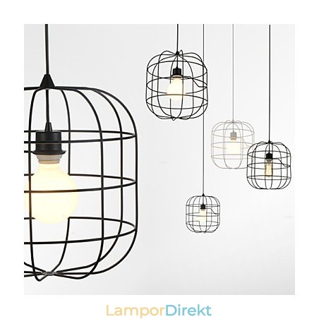 Mini Artistic Birdcage Pendellampa 1 Ljus Mordern Enkelhet Finish Svart Vit Metall Kolstål Droplight Mini Artistic Birdcage Pendellampa 1 Ljus Mordern Enkelhet Finish Svart Vit Metall Kolstål Droplight
